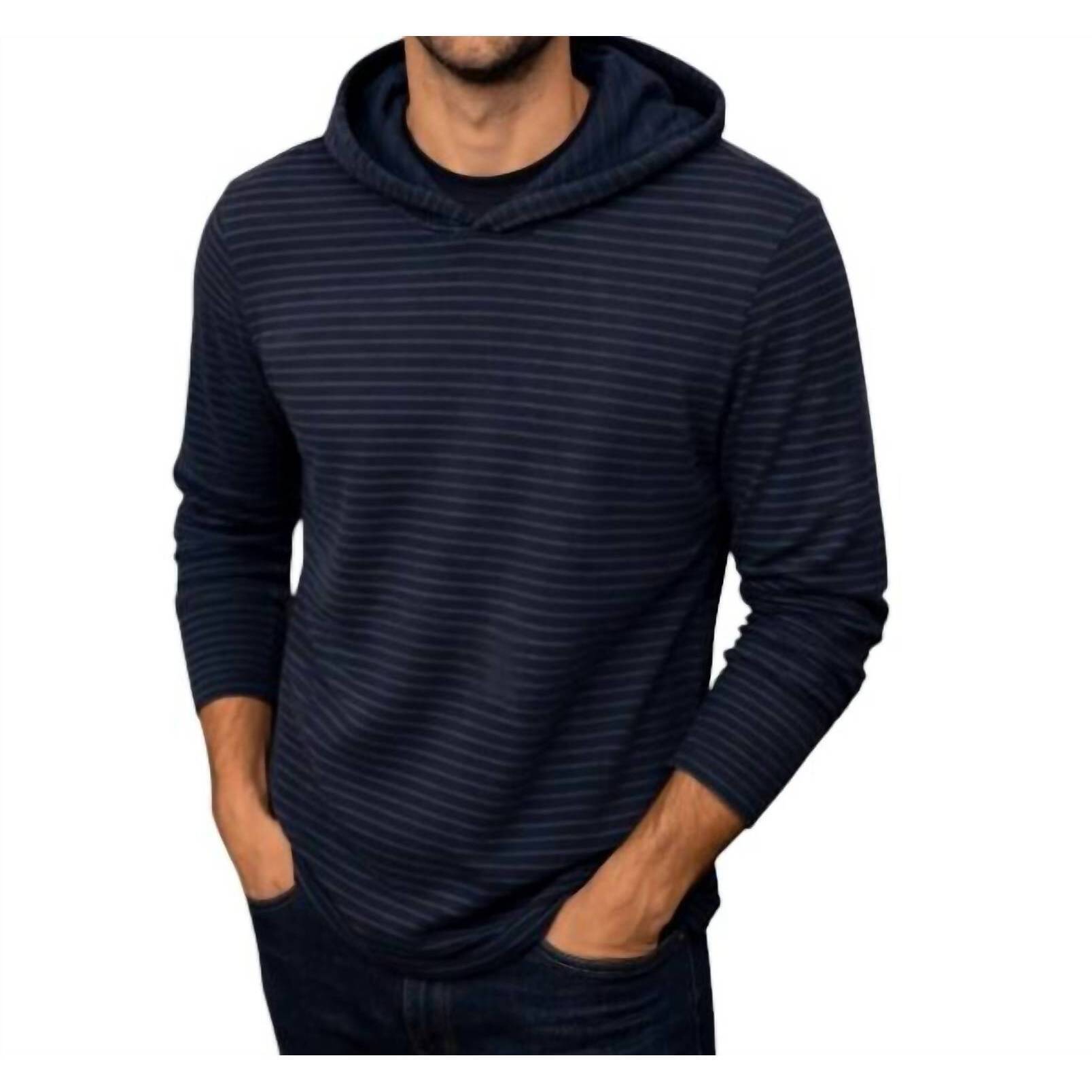 New Original Penguin Slub Cotton Hoodie In Blue